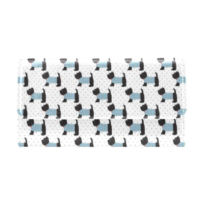 Scottish Terriers Print Design LKS3012 Women's Trifold Wallet