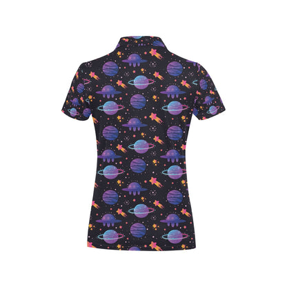 UFO Star Galaxy Print Design LKS308 Women's Polo Shirt