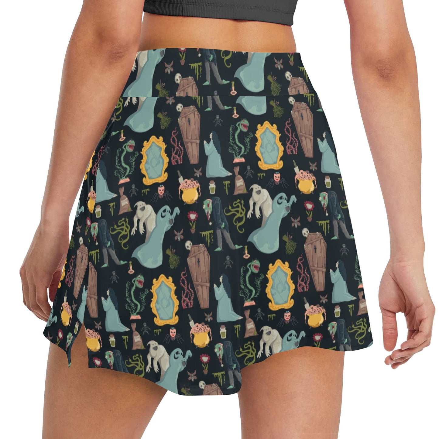 Creepy Print Design LKS303 17" Golf & Pickleball Skort with Pockets