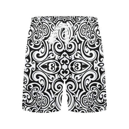 Polynesian Tattoo Pattern Men's Swim Trunks Beach Shorts