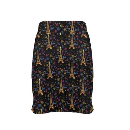 Eiffel Tower Love Paris Print 17" Golf & Pickleball Skort with Pockets