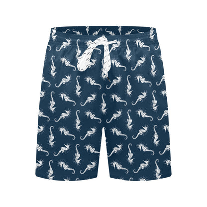 SeaHorse Print Design LKS402 Men's Swim Trunks Beach Shorts