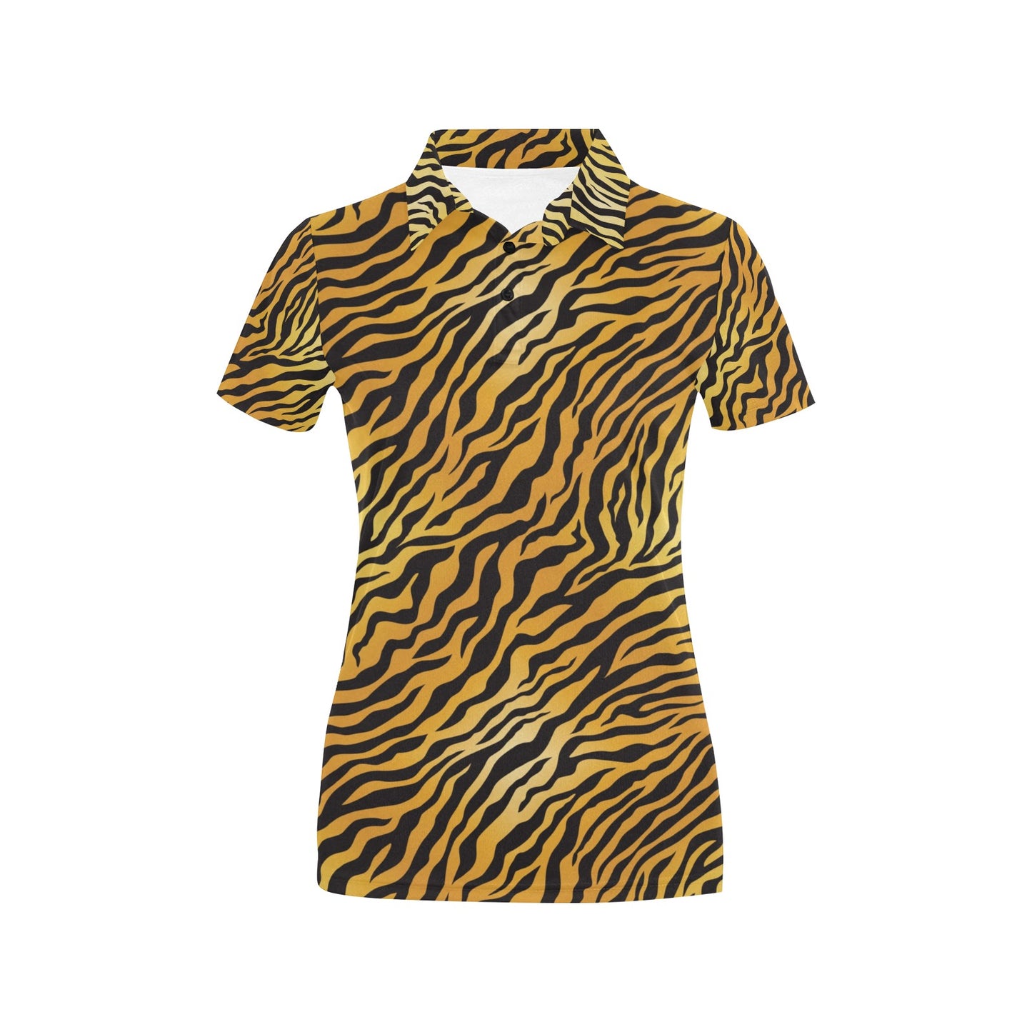 Tiger Print Design LKS302 Women's Polo Shirt