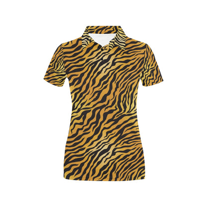 Tiger Print Design LKS302 Women's Polo Shirt