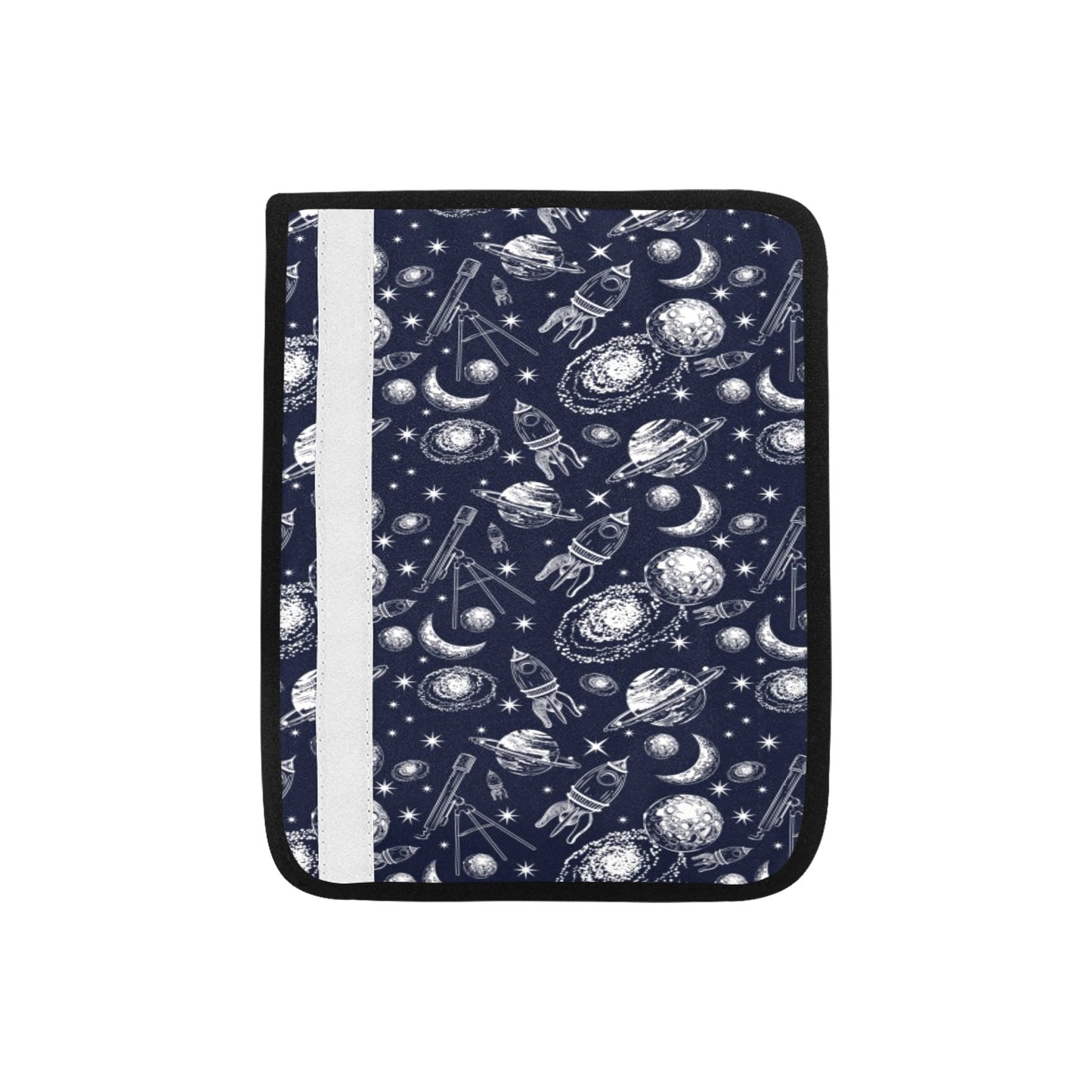 Space Rocket Print Design LKS301 Car Seat Belt Cover