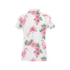 Flamingo Rose Pattern Women's Polo Shirt