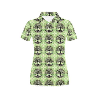Celtic Pattern Print Design 010 Women's Polo Shirt