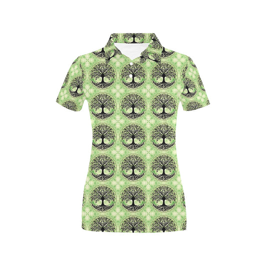 Celtic Pattern Print Design 010 Women's Polo Shirt