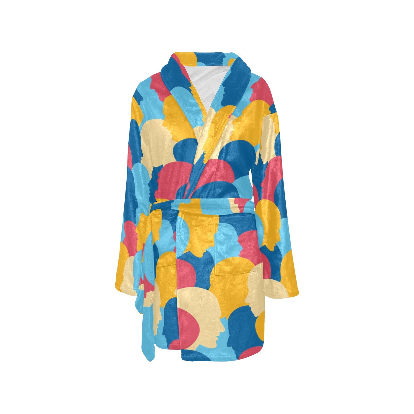 Psychology Pattern Print Design A02 Women's Fleece Robe