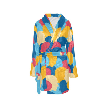 Psychology Pattern Print Design A02 Women's Fleece Robe