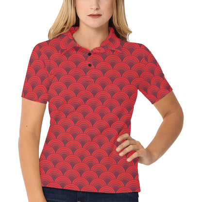 Scales Print Design LKS403 Women's Polo Shirt