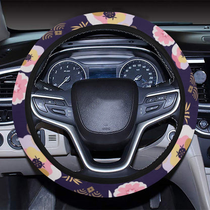 Sakura Japan Style Print Design LKS302 Steering Wheel Cover with Elastic Edge