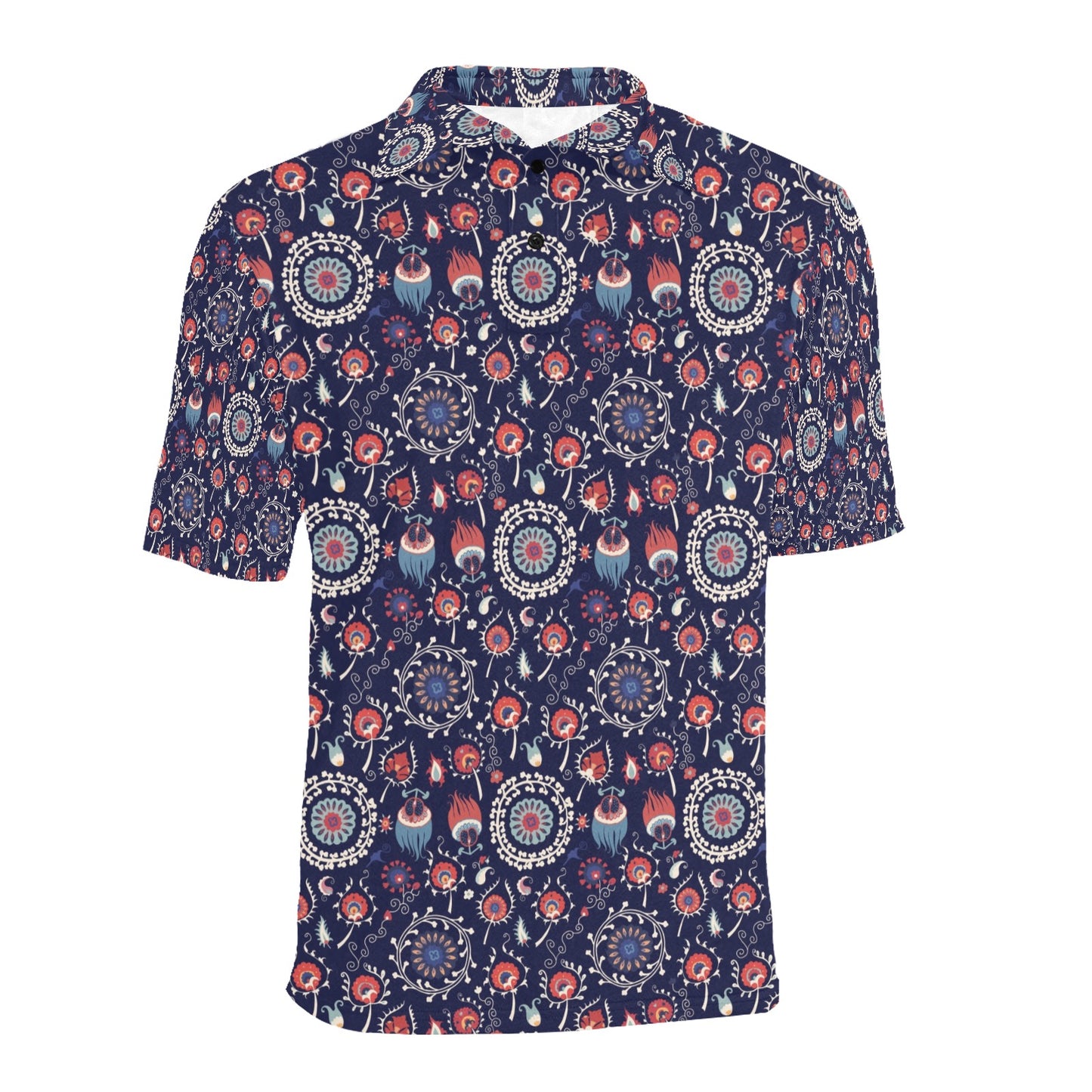 Suzani Print Design LKS305 Men Polo Shirt