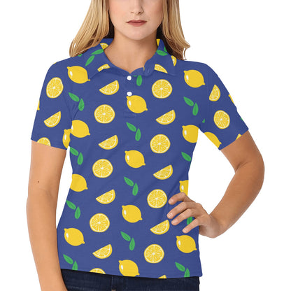 Citrus  Pattern Print Design 02 Women's Polo Shirt