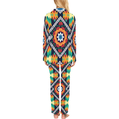 African Kente Women's Long Pajama Set