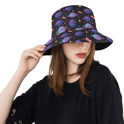 UFO Star Galaxy Print Design LKS308 Unisex Bucket Hat