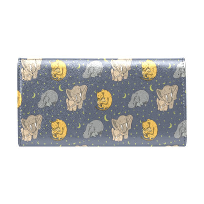 Safari Elephant Lion Print Design LKS303 Women's Trifold Wallet