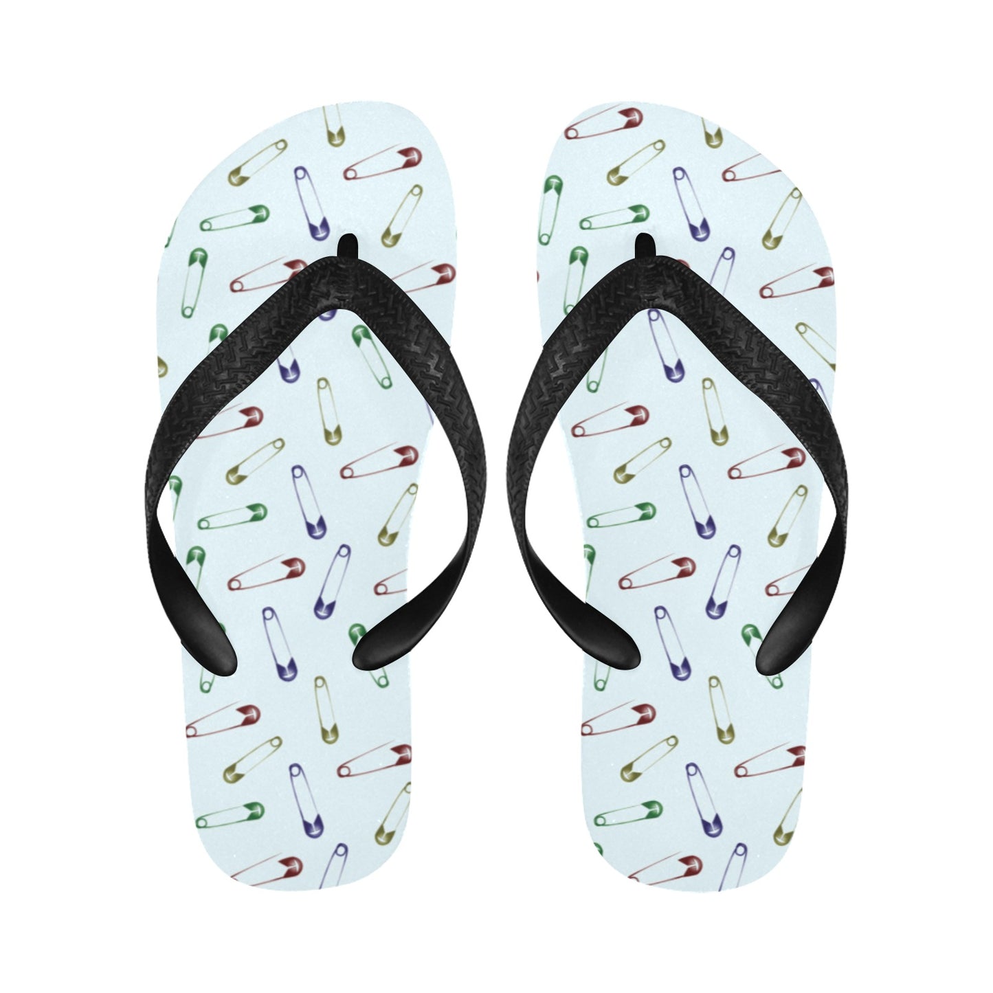 Safety Pin Print Design LKS303 Flip Flops