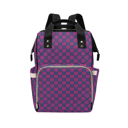 Water Lily Print Design LKS301 Diaper Bag Backpack