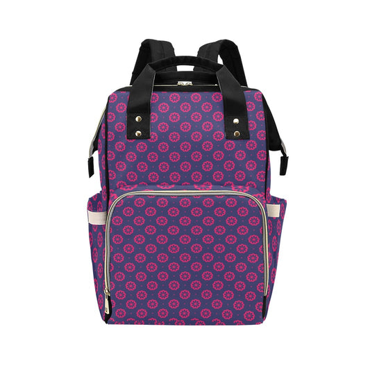 Water Lily Print Design LKS301 Diaper Bag Backpack