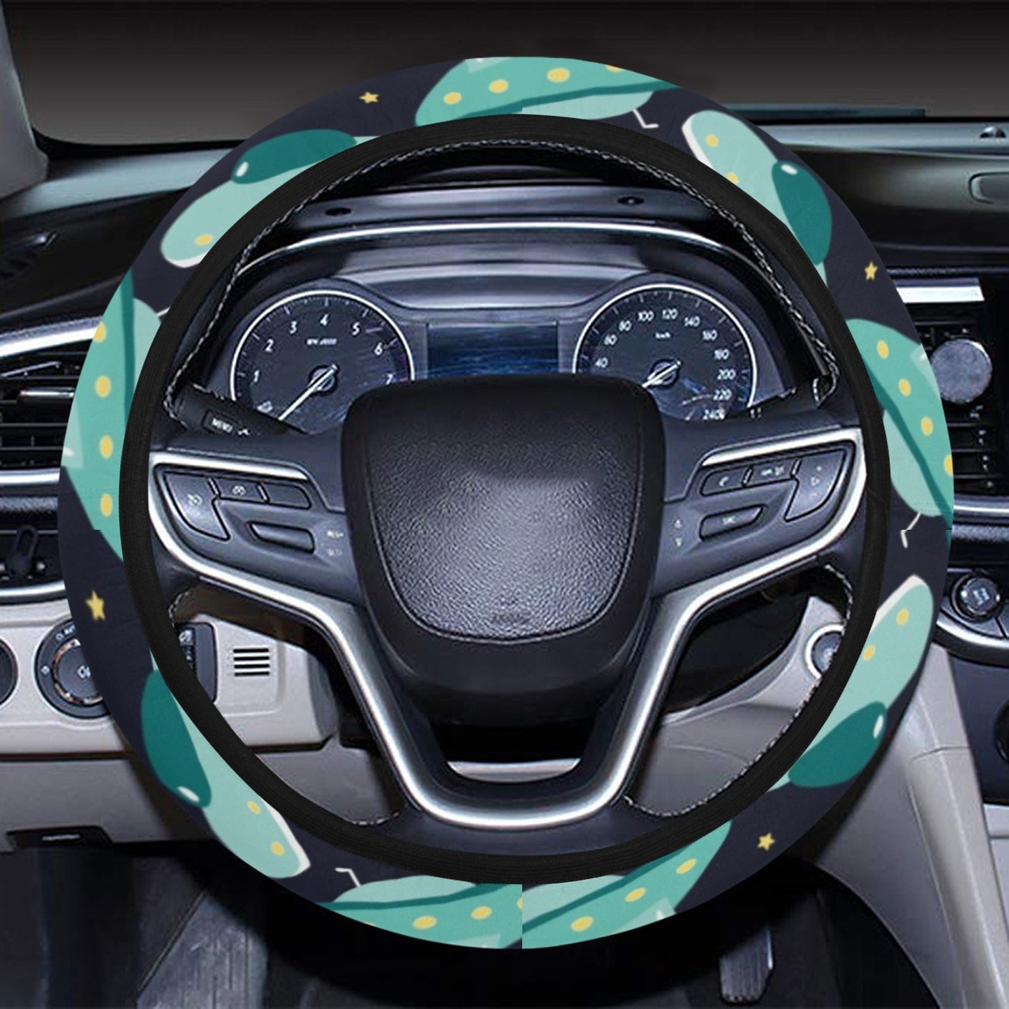 UFO Print Design LKS304 Steering Wheel Cover with Elastic Edge