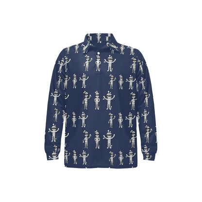 Mummy Print Design LKS306 Long Sleeve Polo Shirt For Men's