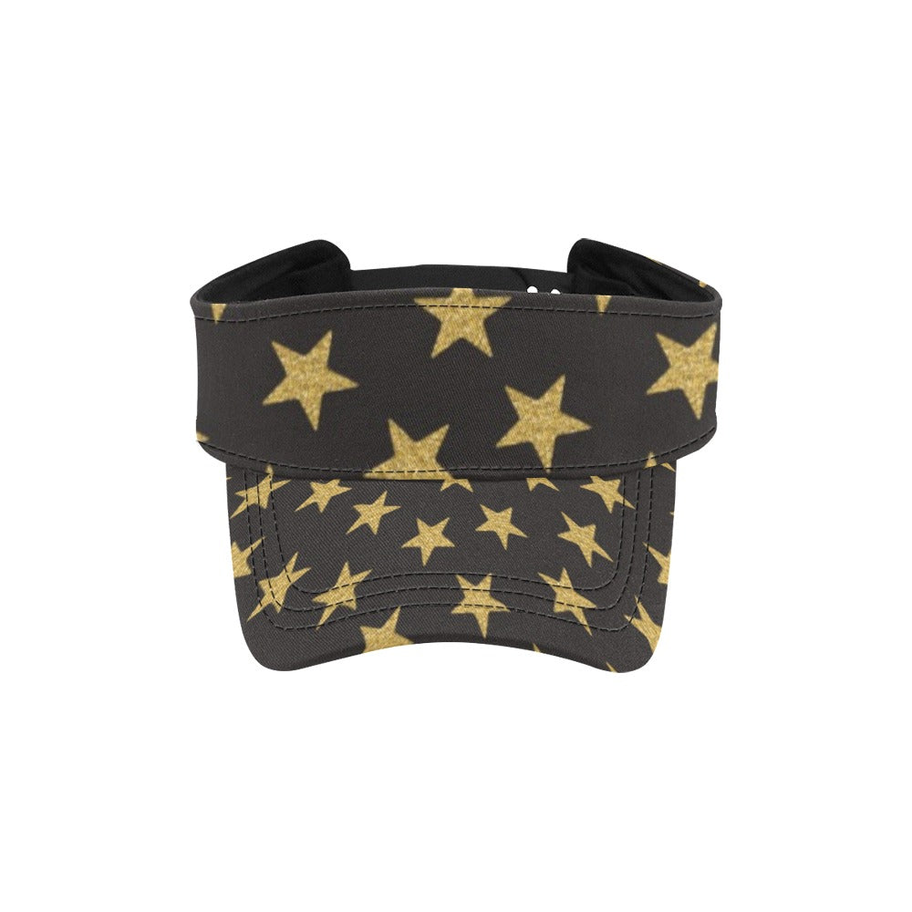 Star Gold Print Design LKS302 Unisex Sun Visor