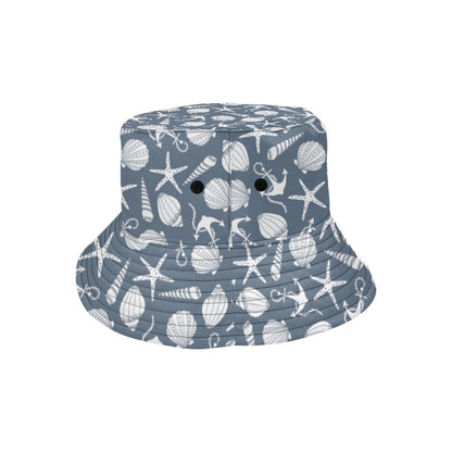 Seashell Print Design LKS306 Unisex Bucket Hat