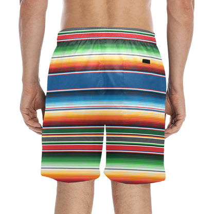 Serape Print Design LKS303 Men's Swim Trunks Beach Shorts