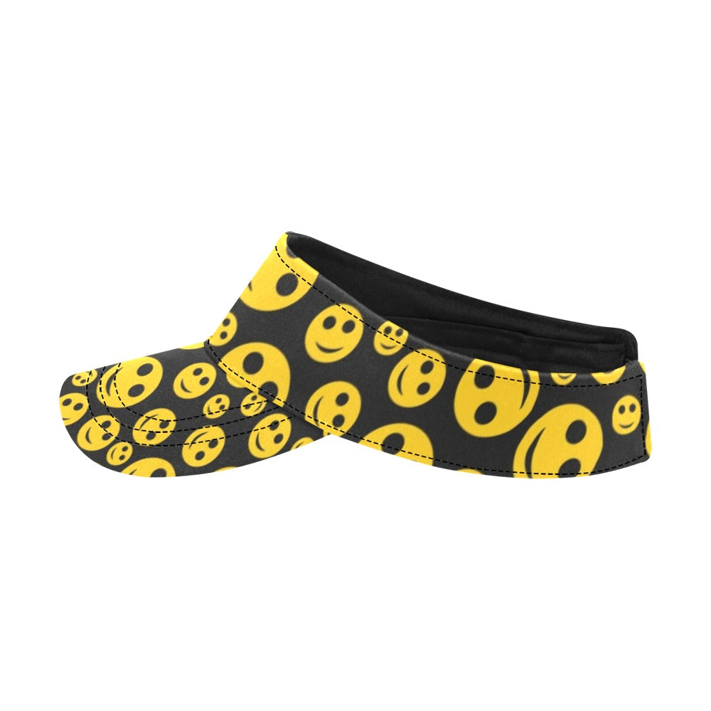 Smiley Face Emoji Print Design LKS304 Unisex Sun Visor