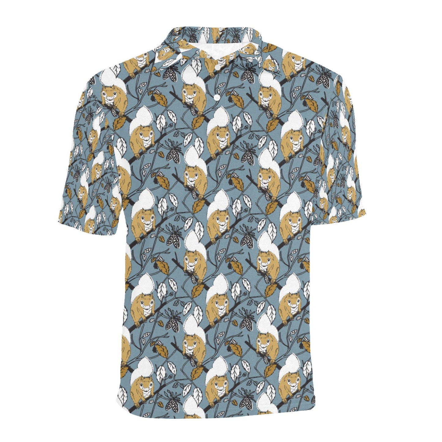 Squirrel Print Design LKS305 Men Polo Shirt