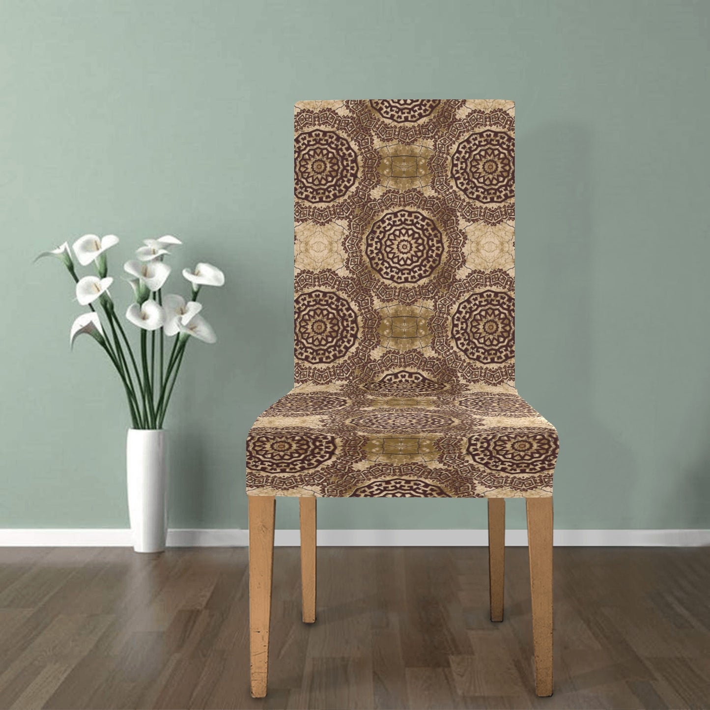 Ancient Greek Symbol Print Design LKS309 Dining Chair Slipcover