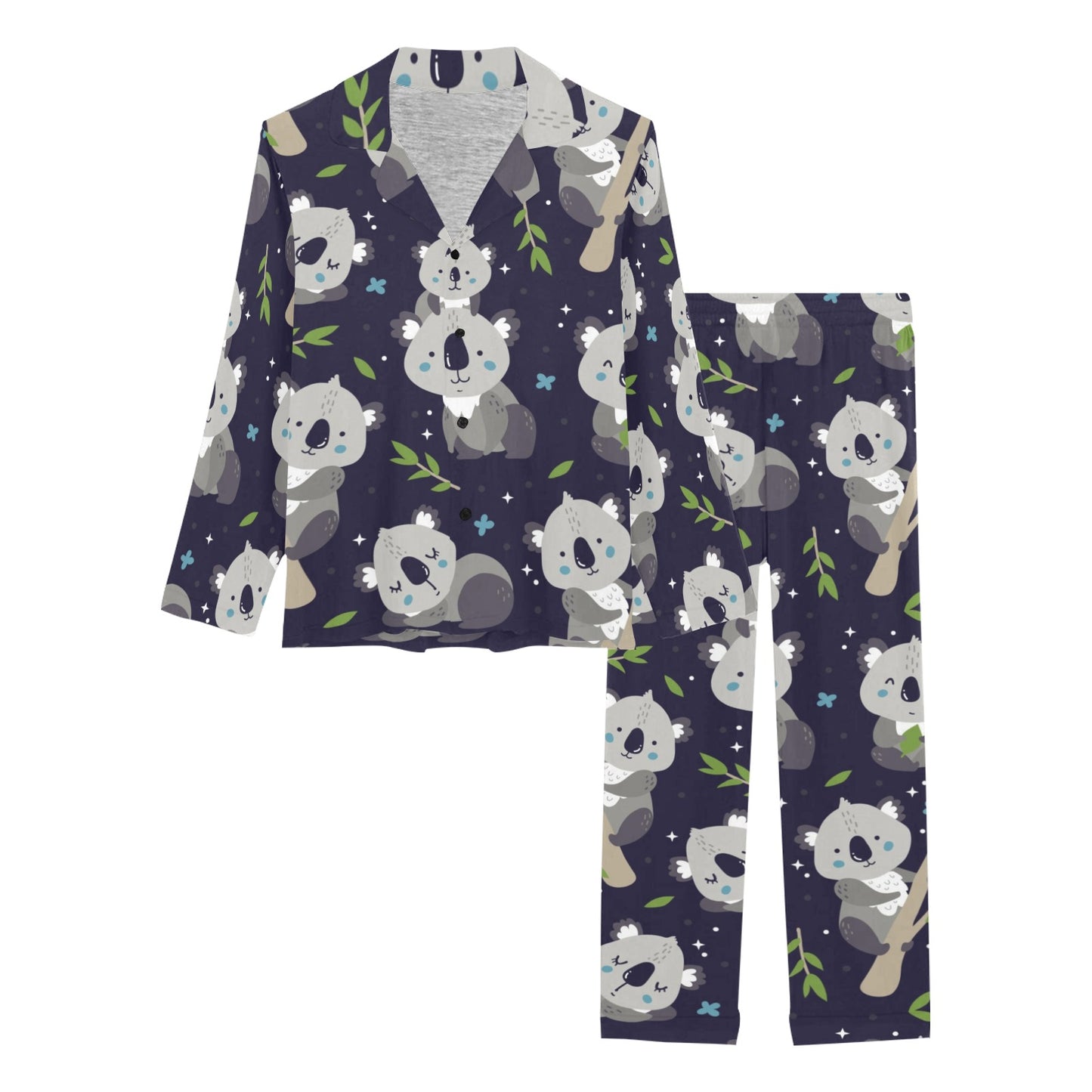 Koala Pattern Print Design 04 Women's Long Pajama Set