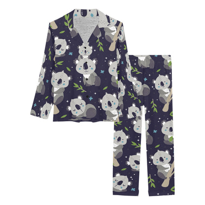 Koala Pattern Print Design 04 Women's Long Pajama Set