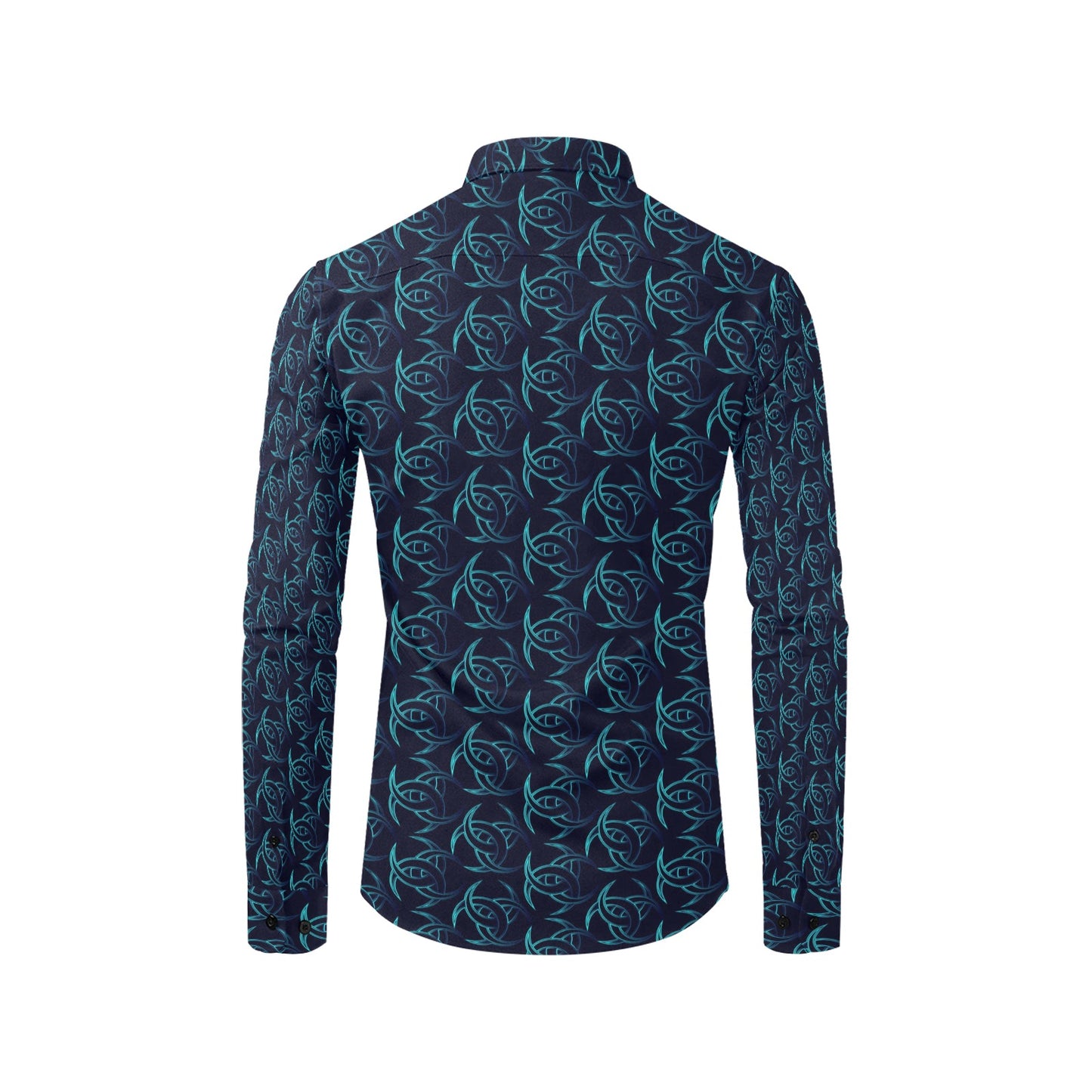 Vikings Print Design LKS302 Men's Long Sleeve Dress Shirt