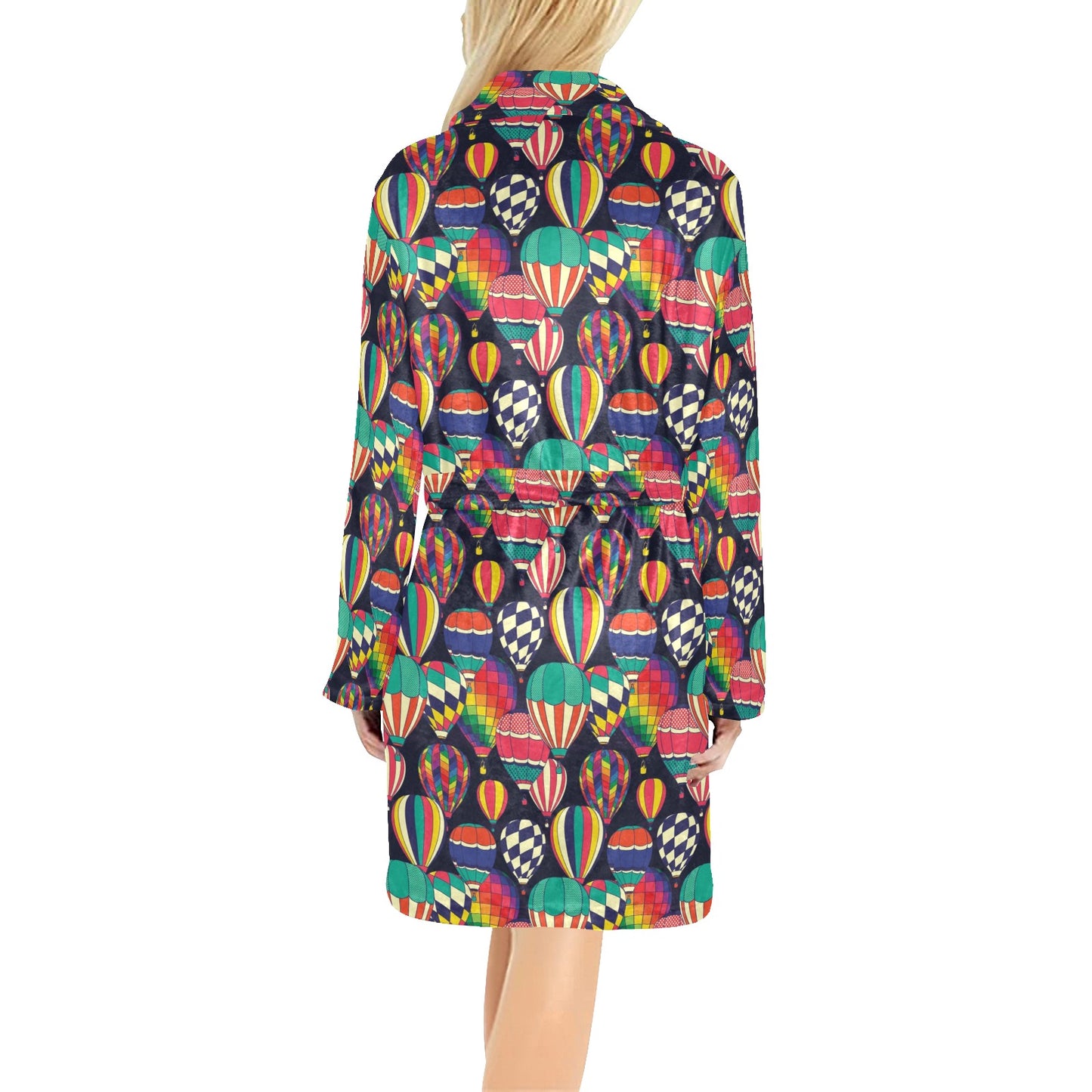 Ballon Pattern Print Design 02 Women's Fleece Robe