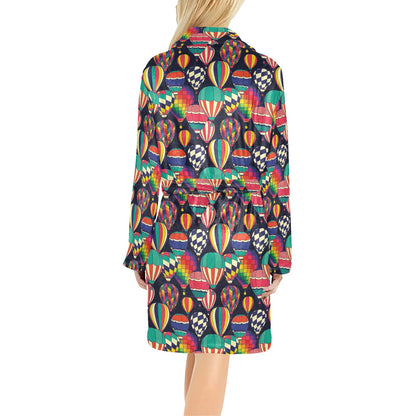Ballon Pattern Print Design 02 Women's Fleece Robe