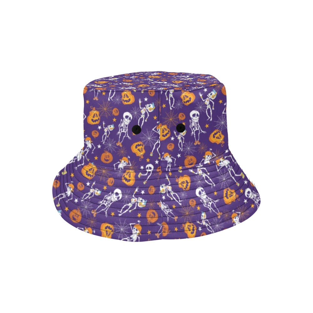 Skeleton Halloween Dance Print Design LKS304 Unisex Bucket Hat