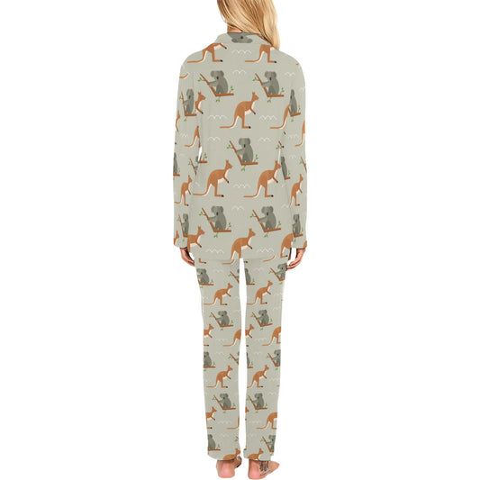 Koala Pattern Print Design 03 Women's Long Pajama Set