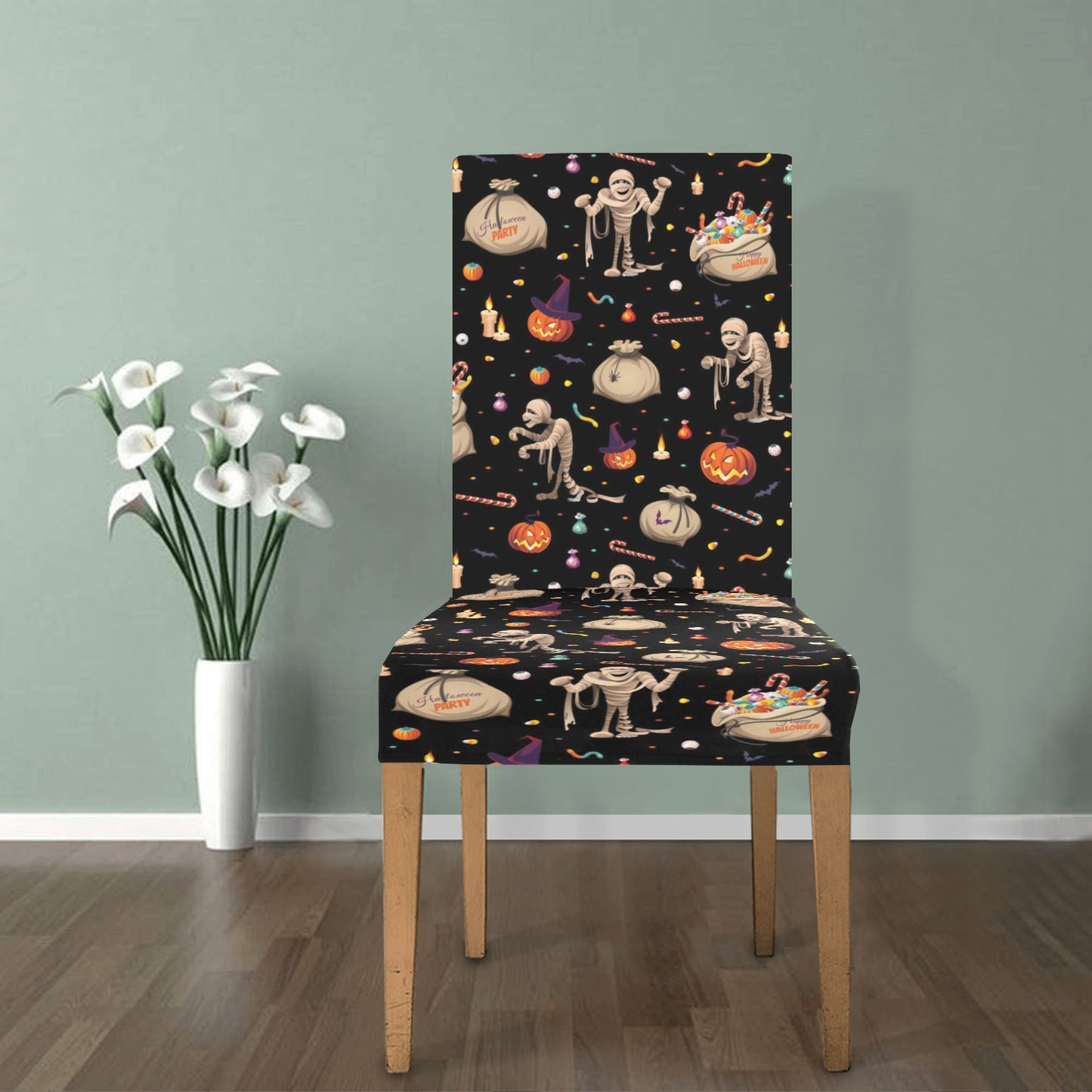Mummy Halloween Print Design LKS303 Dining Chair Slipcover
