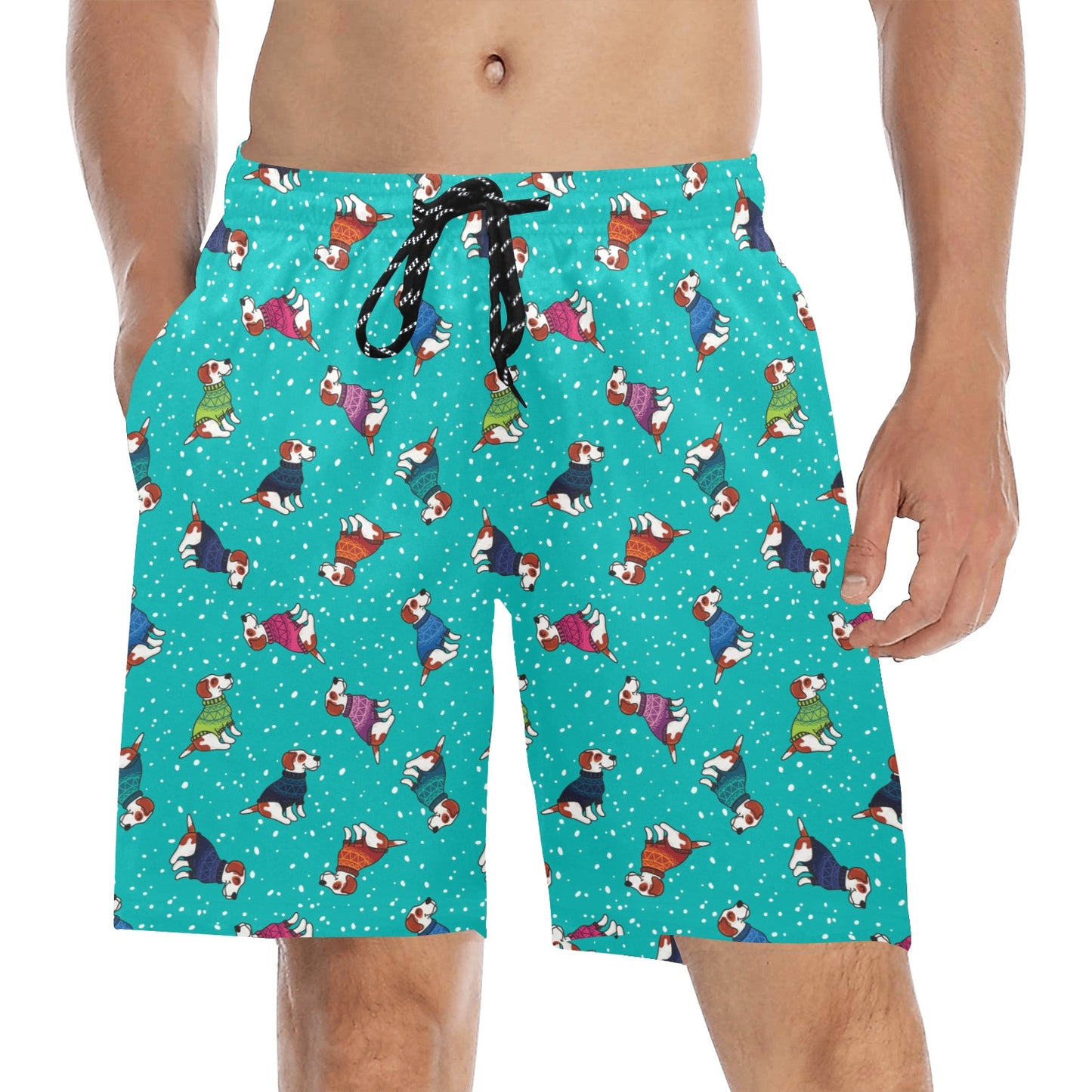 Russell Terriers Print Design LKS309 Men's Swim Trunks Beach Shorts
