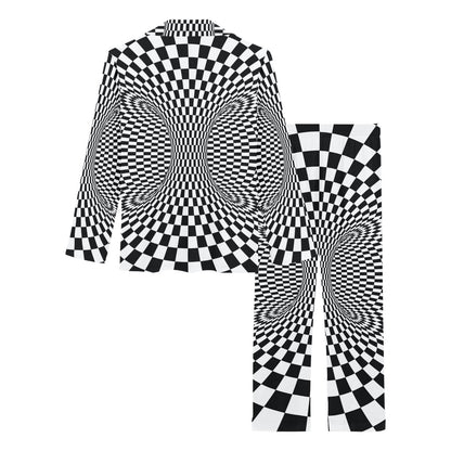 Optical illusion Projection Torus Women's Long Pajama Set