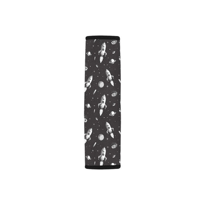 Space Rocket Print Design LKS303 Car Seat Belt Cover