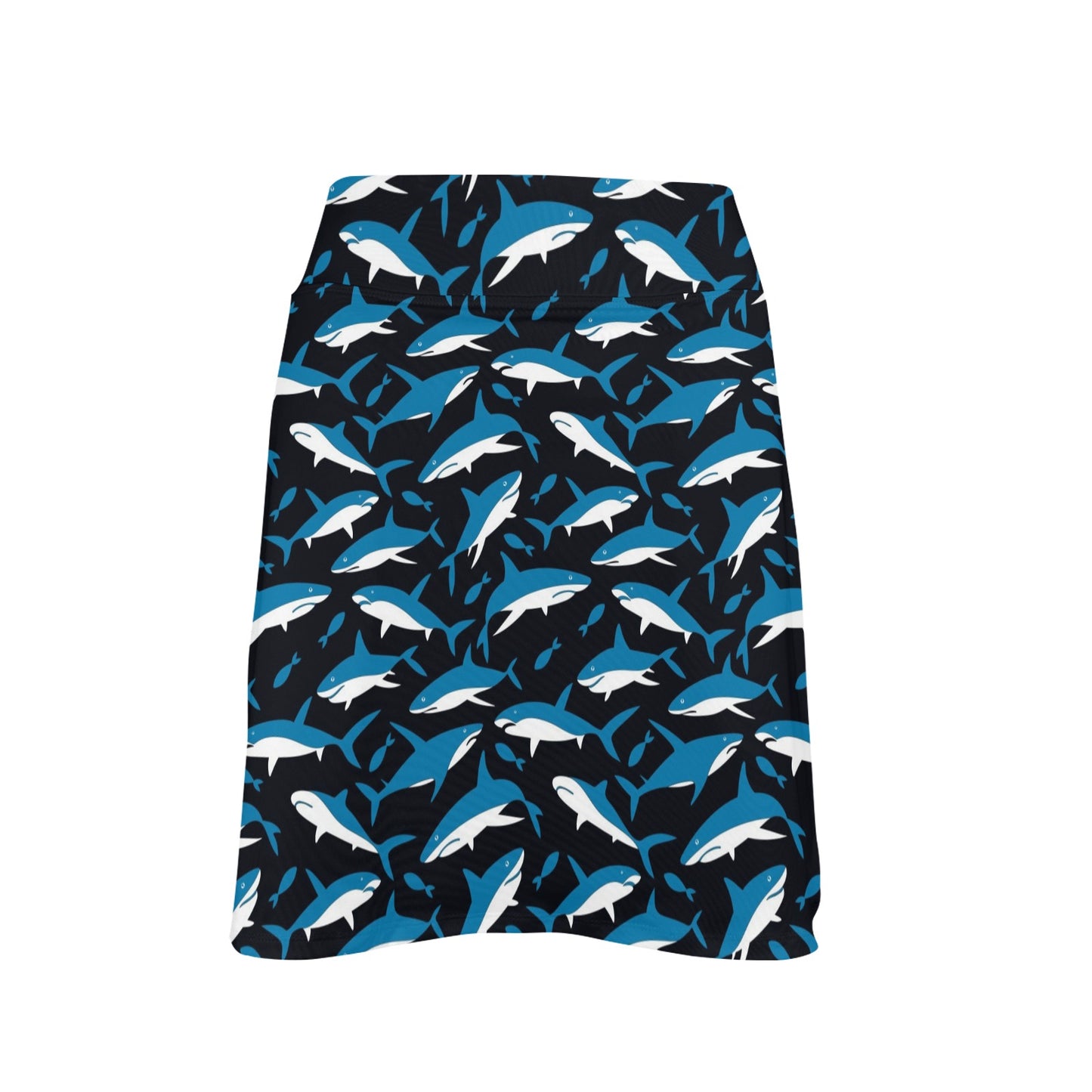 Shark Print Design LKS303 17" Golf & Pickleball Skort with Pockets