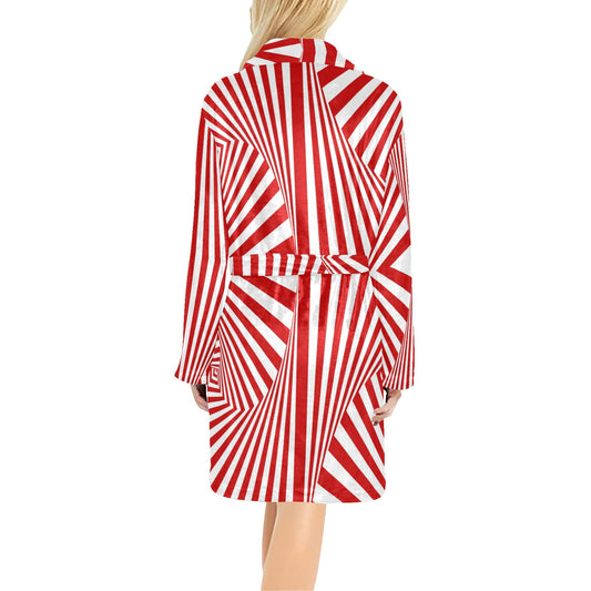 Vortex Print Design LKS304 Women's Fleece Robe