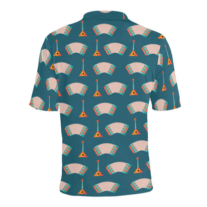 Accordion Print Design LKS402 Men Polo Shirt