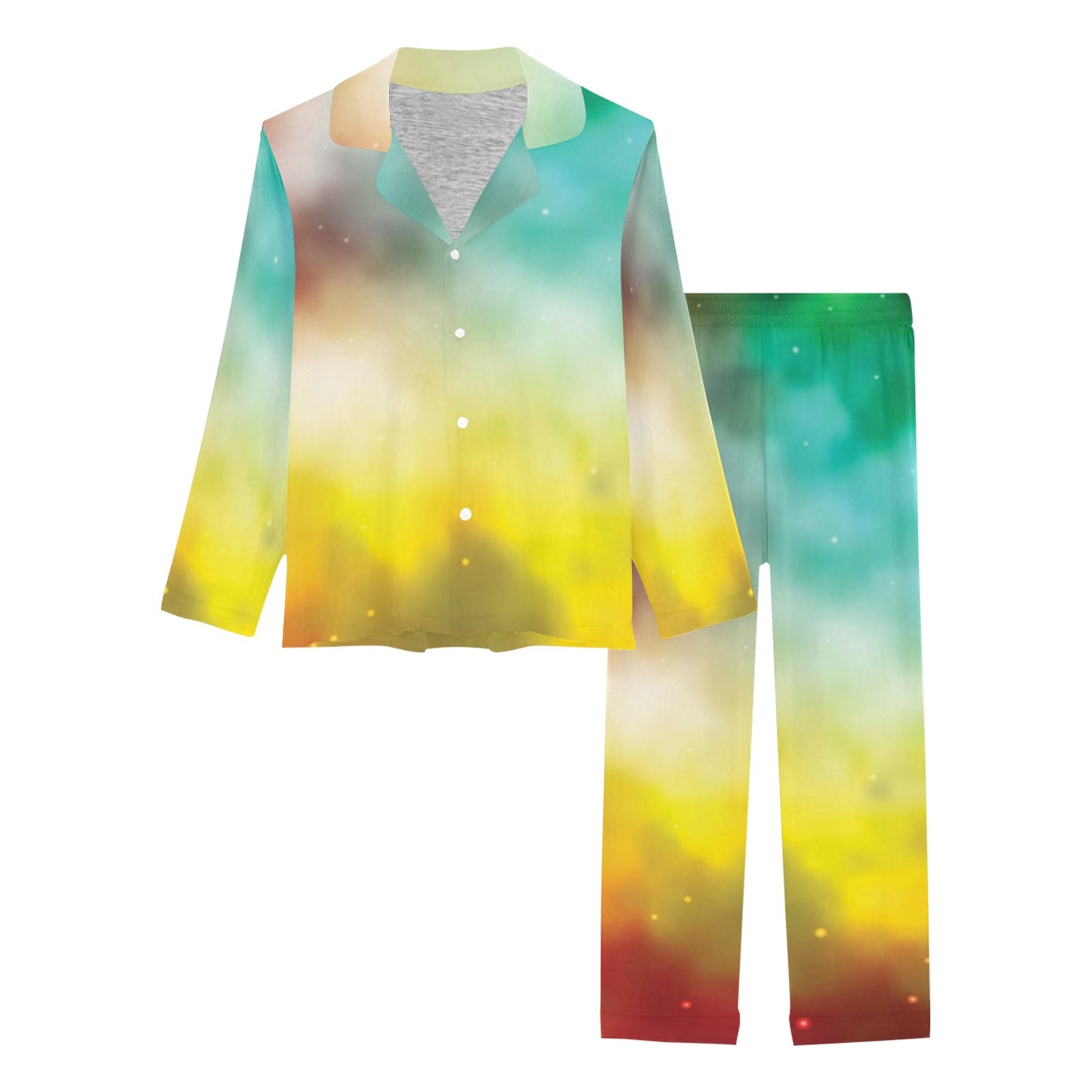 Nebula Pattern Print Design A04 Women's Long Pajama Set