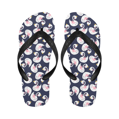 Swan Print Design LKS403 Flip Flops