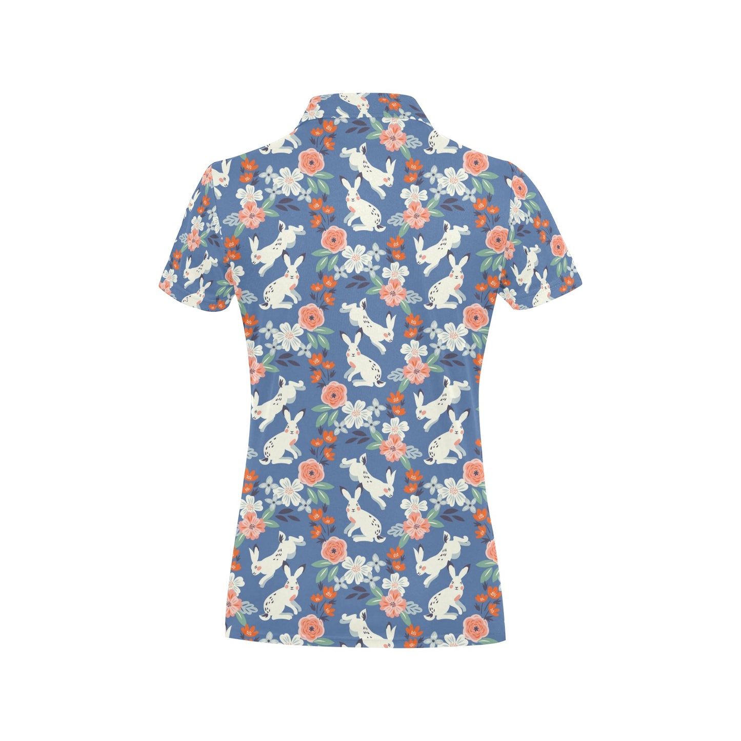 Bunny Pattern Print Design 07 Women's Polo Shirt