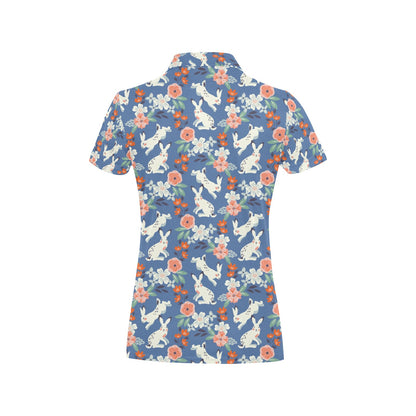 Bunny Pattern Print Design 07 Women's Polo Shirt